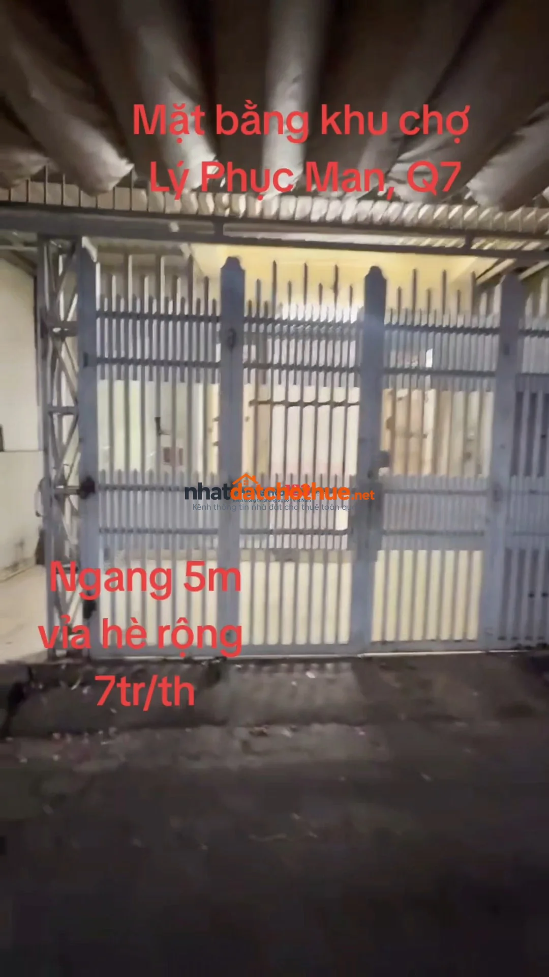 MẶT BẰNG ĐẸP, NGANG 5, VỈA HÈ RỘNG, KHU CHỢ LÝ PHỤC MAN Q7, CÓ CHỖ Ở LẠI, WC RIÊNG, GẦN TRƯỜNG HỌC 1