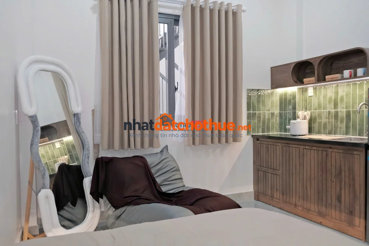 Cho thuê căn hộ mini cửa sổ lớn full nội thất gần Landmark 81 – Nơ Trang Long, Bình Thạnh