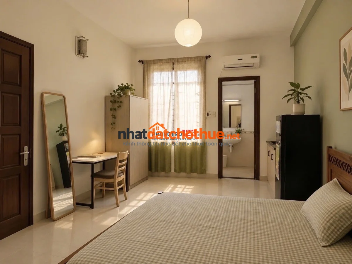 Cho thuê căn hộ Bình Thạnh cửa sổ, ánh sáng tự nhiên gần Bùi Đình Tuý, Ung Văn Khiêm, Điện Biên Phủ