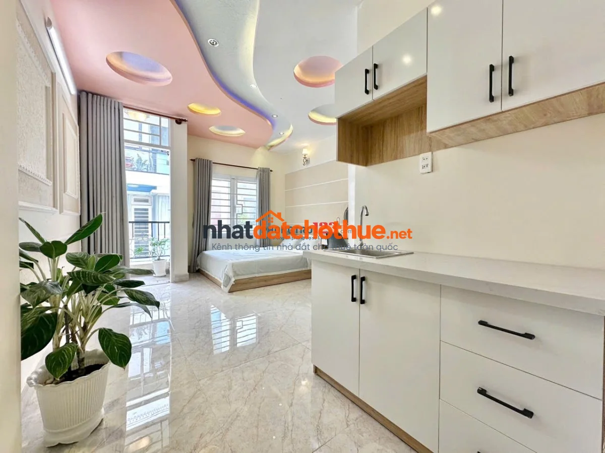 Cho thuê phòng 35m2, ban công_Nơ Trang Long, Bình Thạnh, full nội thất tiện đi Bà Chiểu, Hàng Xanh