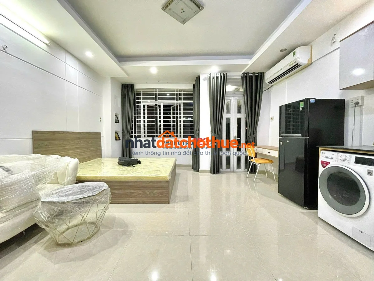 Cho thuê căn hộ 40 m² có máy giặt riêng gần chợ Bà Chiểu, quận Bình Thạnh, giáp quận 1
