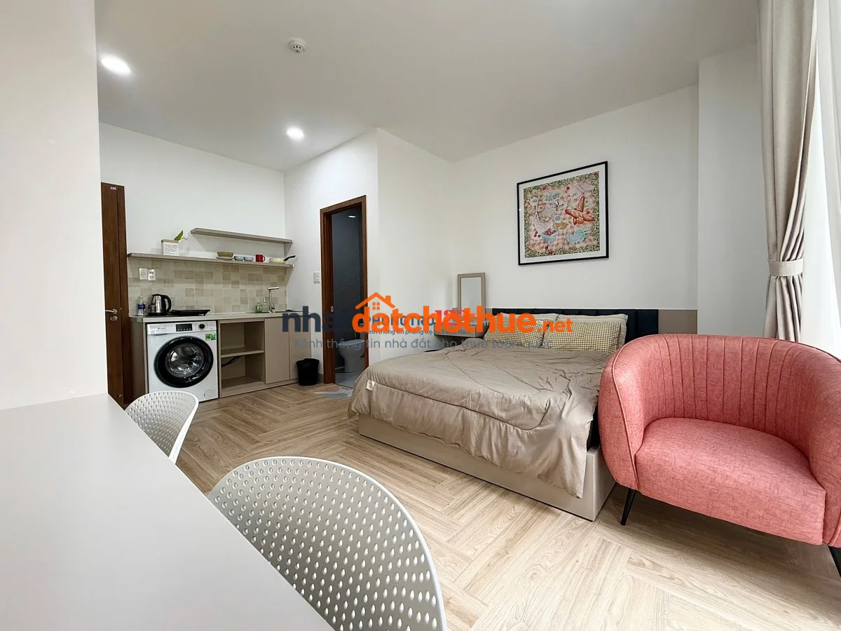 Cho thuê căn hộ dịch vụ full nội thất có bancol gần sân bay bệnh viện Tâm Anh 1