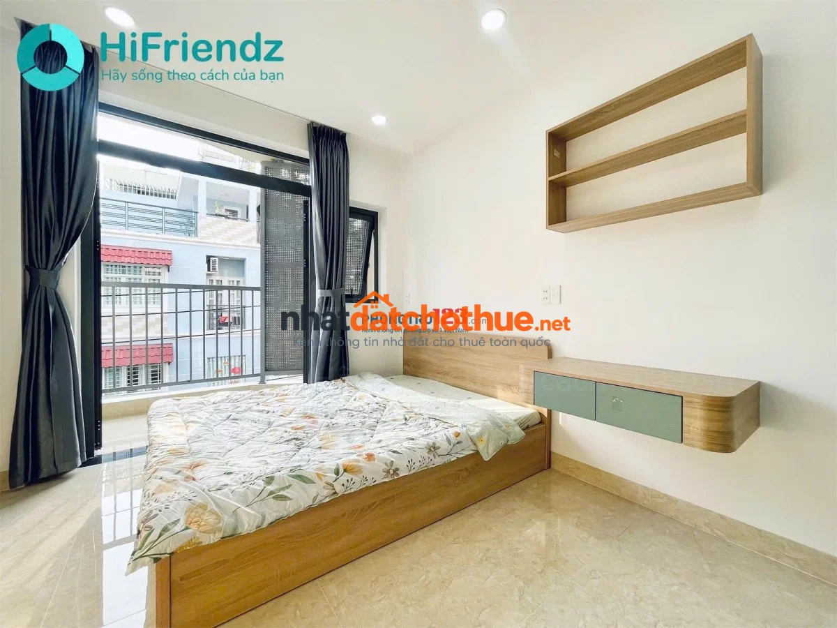 CHO THUÊ CĂN HỘ TÁCH BẾP, BAN CÔNG RỘNG TẠI NGUYỄN THƯỢNG HIỀN, BÌNH THẠNH GẦN CHỢ BÀ CHIỂU