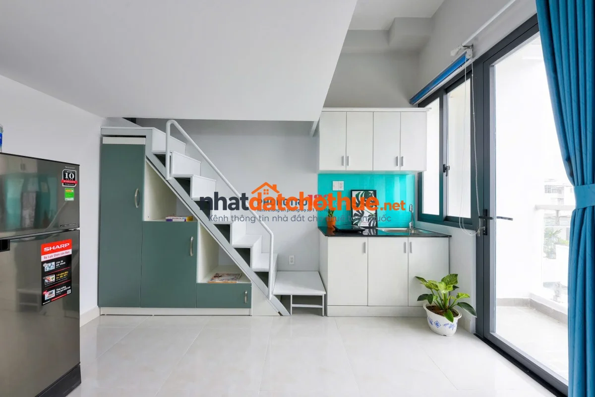 CHO THUÊ CĂN HỘ CÓ GÁC, BAN CÔNG VIEW THOÁNG – NƠ TRANG LONG, BÌNH THẠNH | GẦN VLU, HUTECH, LANDMAR