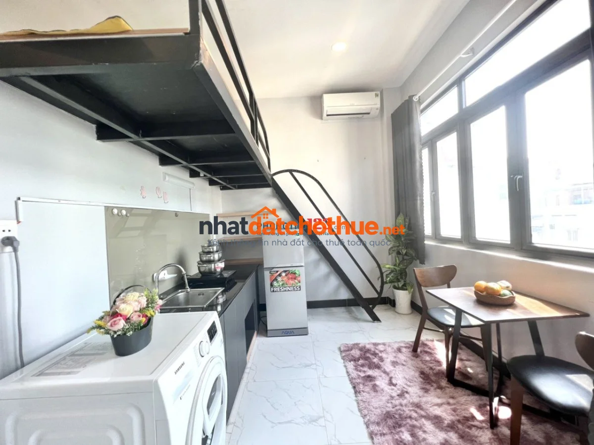 GÁC LỬNG 30M2 TÁCH BẾP NGAY PHỐ ẨM THỰC PXL - SÁT BỆNH VIỆN HOÀN MỸ 1