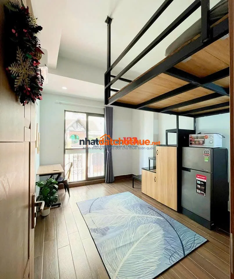Phòng trọ 32m2 có gác lửng full nội thất đường Ung Văn Khiêm kế bên Đại Học Giao Thông Vận Tải 1